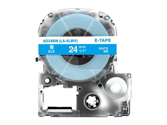 テプラPRO用 互換テープカートリッジ 24mm青色地白文字 スタンダード粘着テープ 汎用テープ