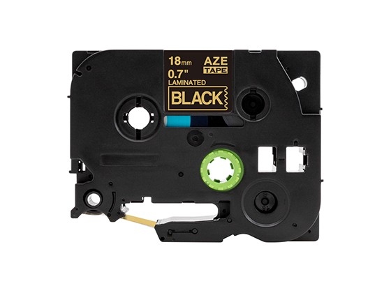 ピータッチキューブ用 互換テープカートリッジ 18mm黒色地金文字 マイラベル 汎用テープ