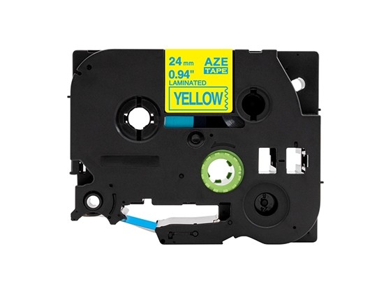 ピータッチキューブ用 互換テープカートリッジ 24mm黄色地青文字 マイラベル 汎用テープ