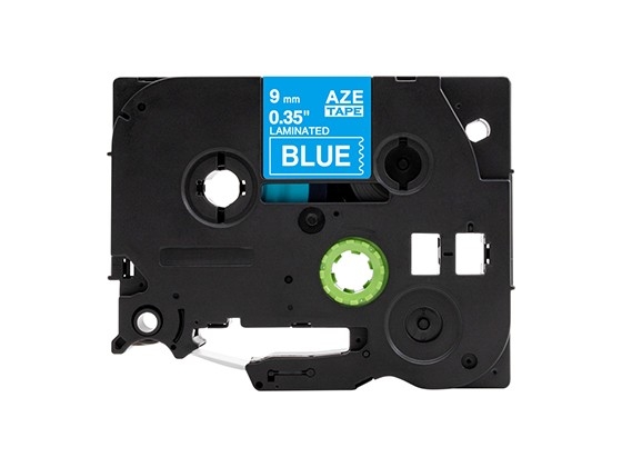 ピータッチキューブ用 互換テープカートリッジ 9mm青色地白文字 マイラベル 汎用テープ