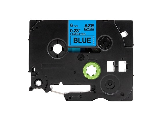 ピータッチキューブ用 互換テープカートリッジ 6mm青色地黒文字 マイラベル 汎用テープ