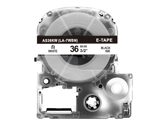 テプラPRO用 互換テープカートリッジ 36mm白色地黒文字 スタンダード粘着テープ 汎用テープ