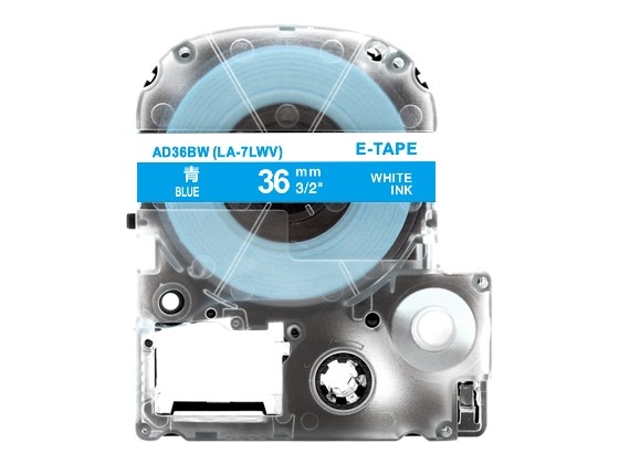 テプラPRO用 互換テープカートリッジ 36mm青色地白文字 スタンダード粘着テープ 汎用テープ