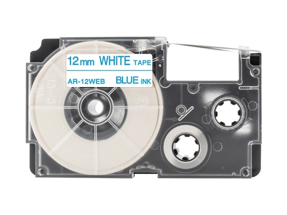 カシオ ネームランド用 互換テープカートリッジ 12mm 白色地青文字 マグネットテープ 汎用テープ
