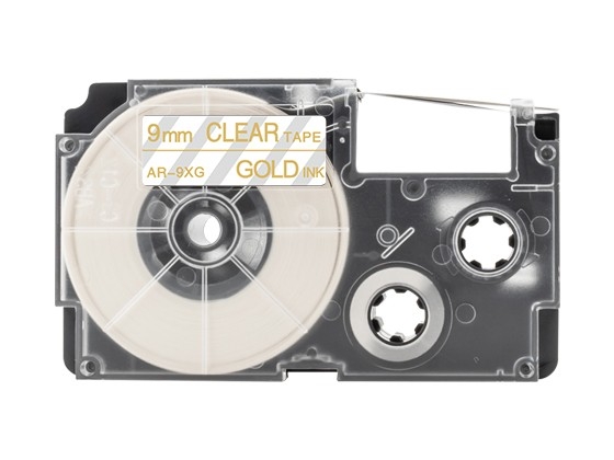 カシオ ネームランド用 互換テープカートリッジ 9mm 透明地金文字 スタンダード粘着テープ 汎用テープ