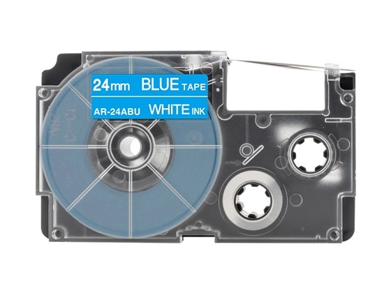 カシオ ネームランド用 互換テープカートリッジ 24mm 青色地白文字 スタンダード粘着テープ 汎用テープ