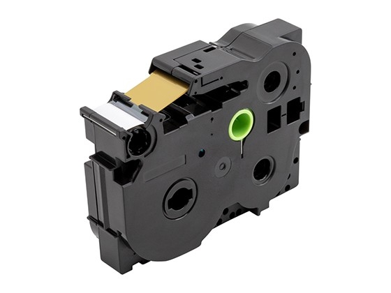 ピータッチキューブ用 互換テープカートリッジ 18mm透明地金文字 ケーブル＆ワイヤー/フレキシブルID`テープ 汎用テープ