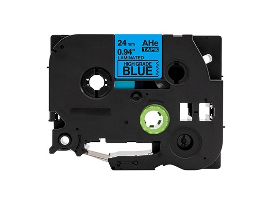 ピータッチキューブ用 互換テープカートリッジ 24mm青色地黒文字 ハイグレードテープ 汎用テープ